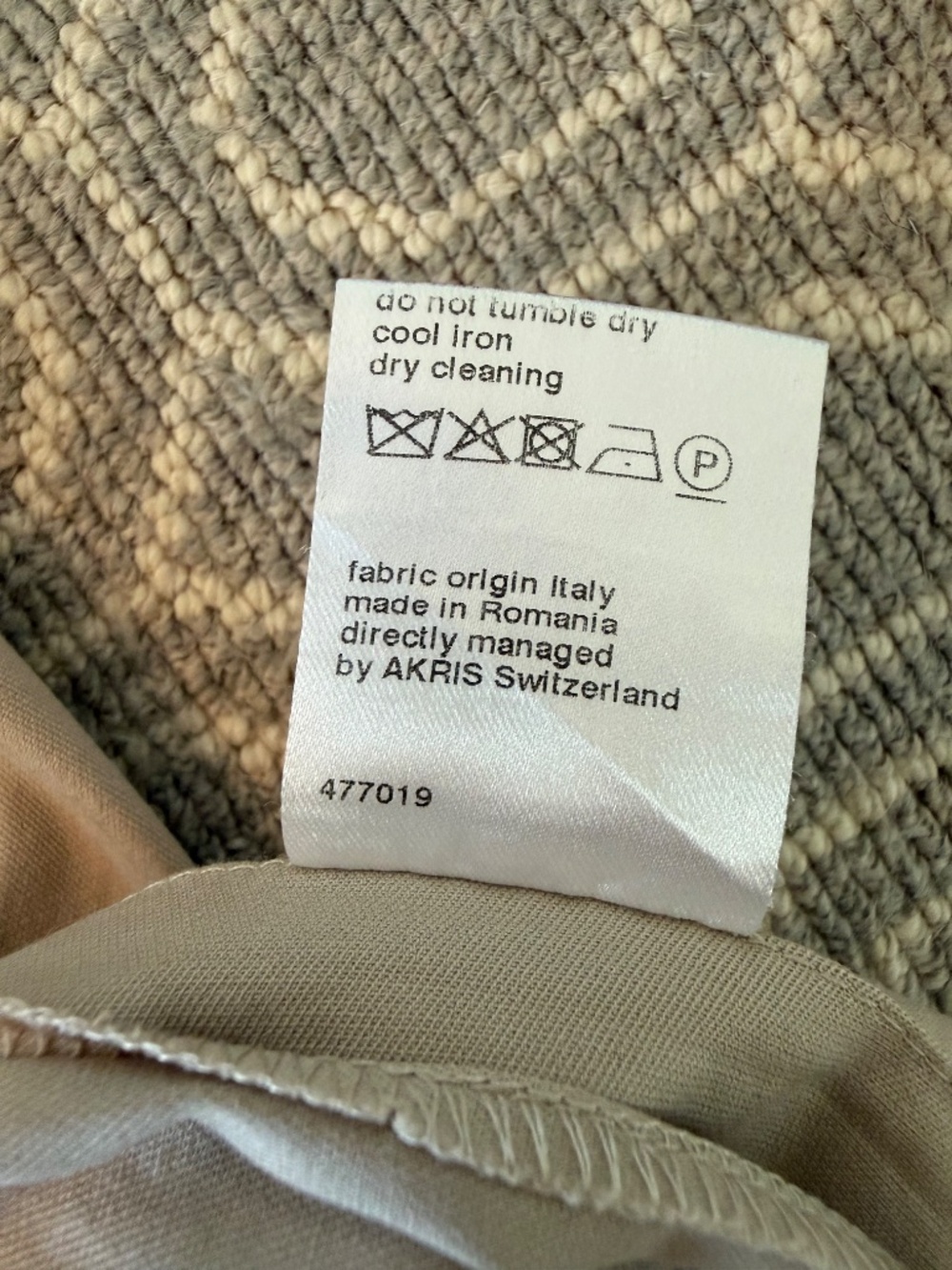 Akris Punto Khaki/Orange Cotton Colorblock Belted Midi Dress Size 4 - Picture 7 of 8